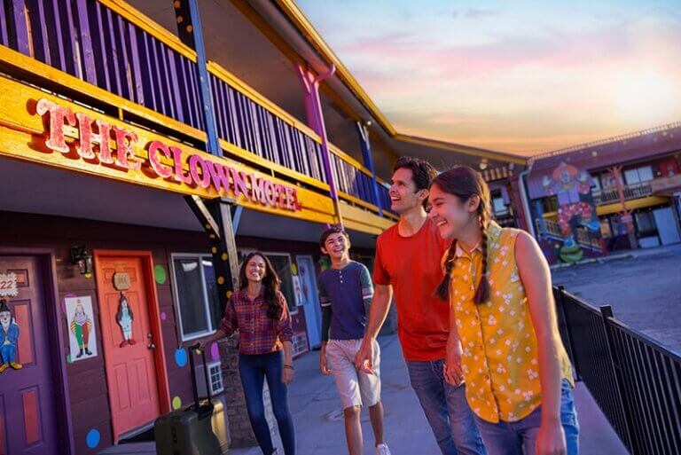 Family at the Clown Motel