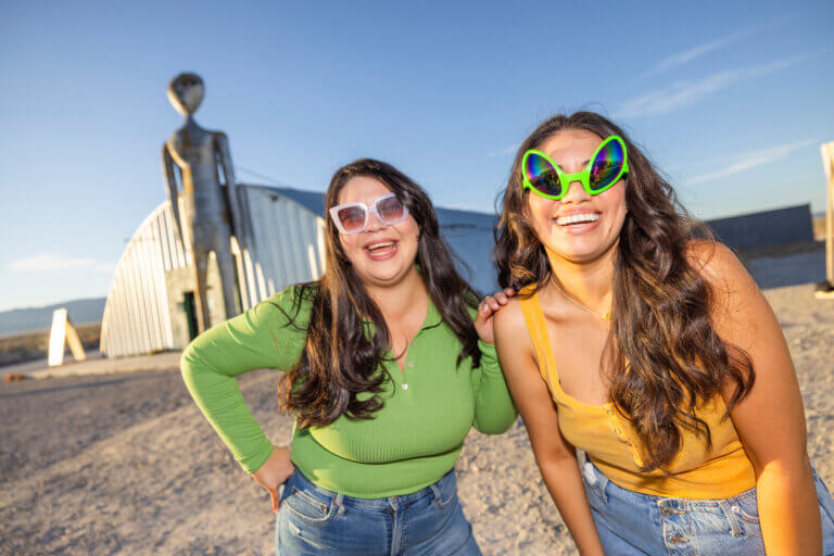 Friends having fun in Nevada