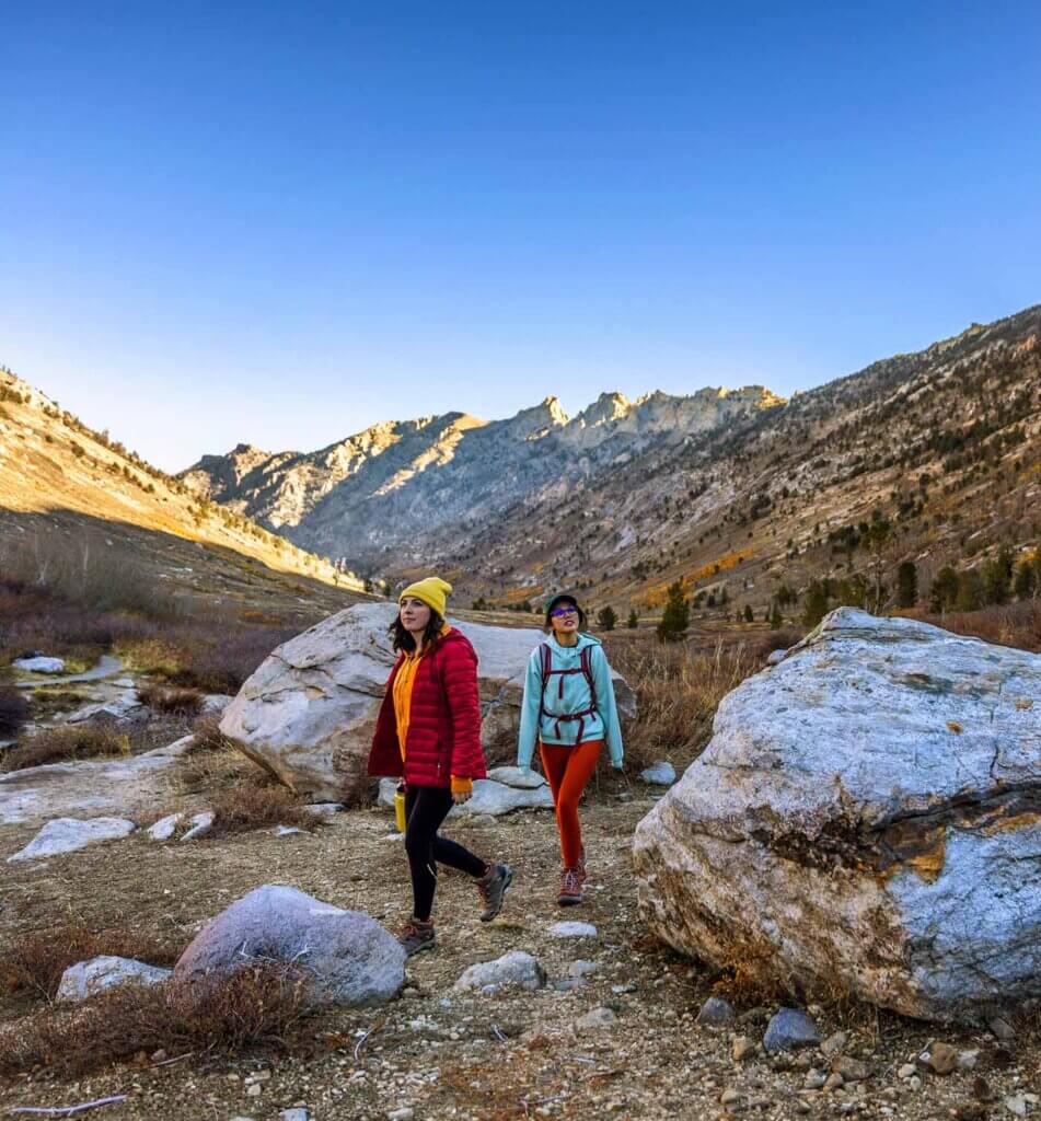 Friends hiking lamoille canyon northern nevada